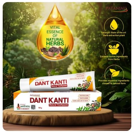 Patanjali Dant Kanti Natural Toothpaste 400g (100g x 4) - Image 5