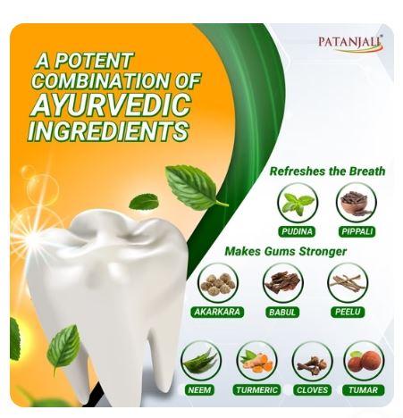 Patanjali Dant Kanti Natural Toothpaste 400g (100g x 4) - Image 8