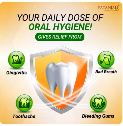 Patanjali Dant Kanti Natural Toothpaste 400g (100g x 4) - Image 9