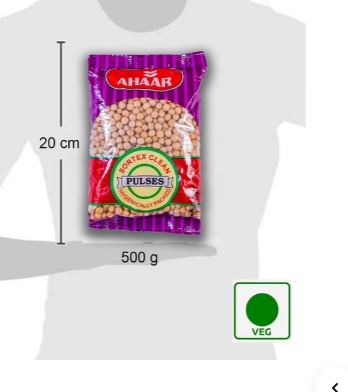 Ahaar White Peas/Safed Matar Vatana 2Kg (1Kg X 2 Packs) - Image 5