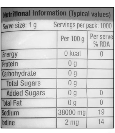 Tata Iodised Salt 1 kg - Image 3