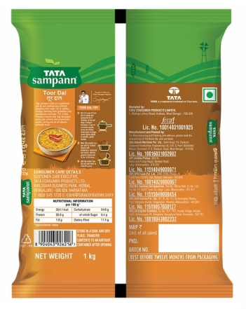 Tata Sampann Unpolished Tur / Arhar Dal 1 kg - Image 2