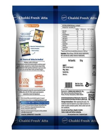 Pillsbury Superior Quality Wheat Chakki Fresh Atta 10 kg - Image 2