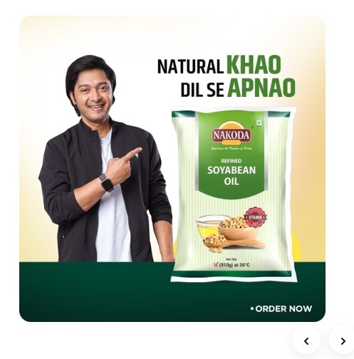NAKODA 100% Natural Soyabean Oil Can (1 L) - Image 3